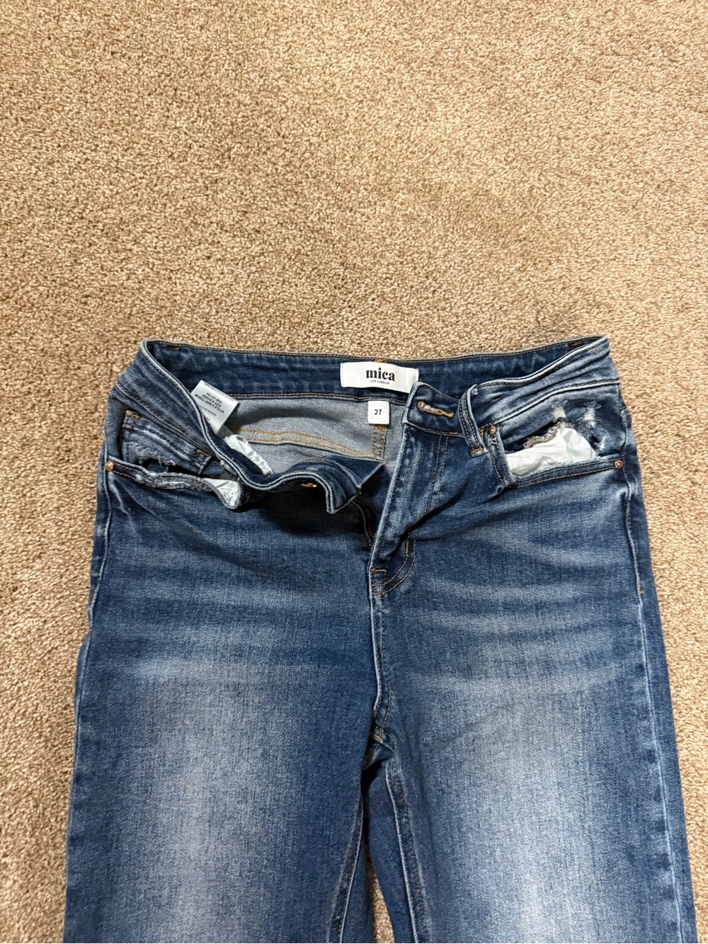 Mica Straight-Leg Denim Jeans in Blue